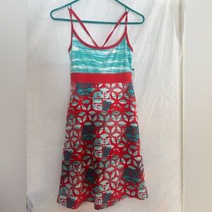 Lola Red and Teal Patterned Dress